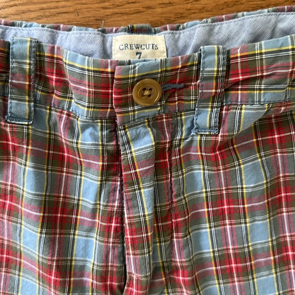 🩳J Crew Crewcuts boys shorts size 7 blue plaid VGUC - Picture 2 of 9